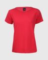 596661042 camiseta básica plus size feminina decote redondo vermelho g2 f77