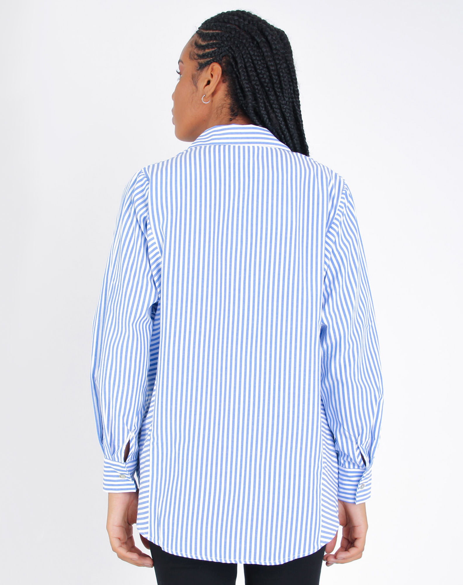 701624001 camisa manga longa feminina bolsos azul p 2b6