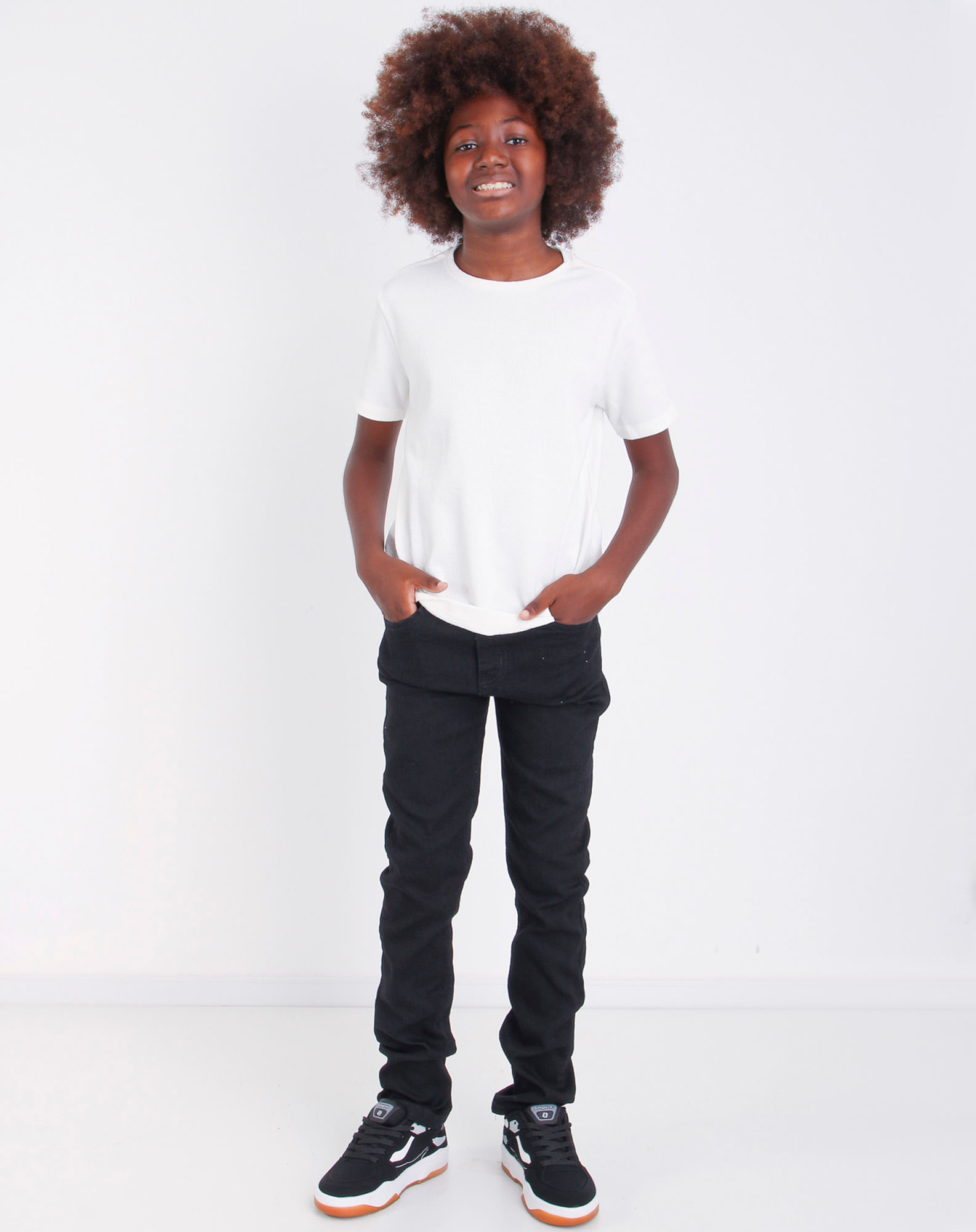 698607001 calça jeans black juvenil menino black 10 c0b
