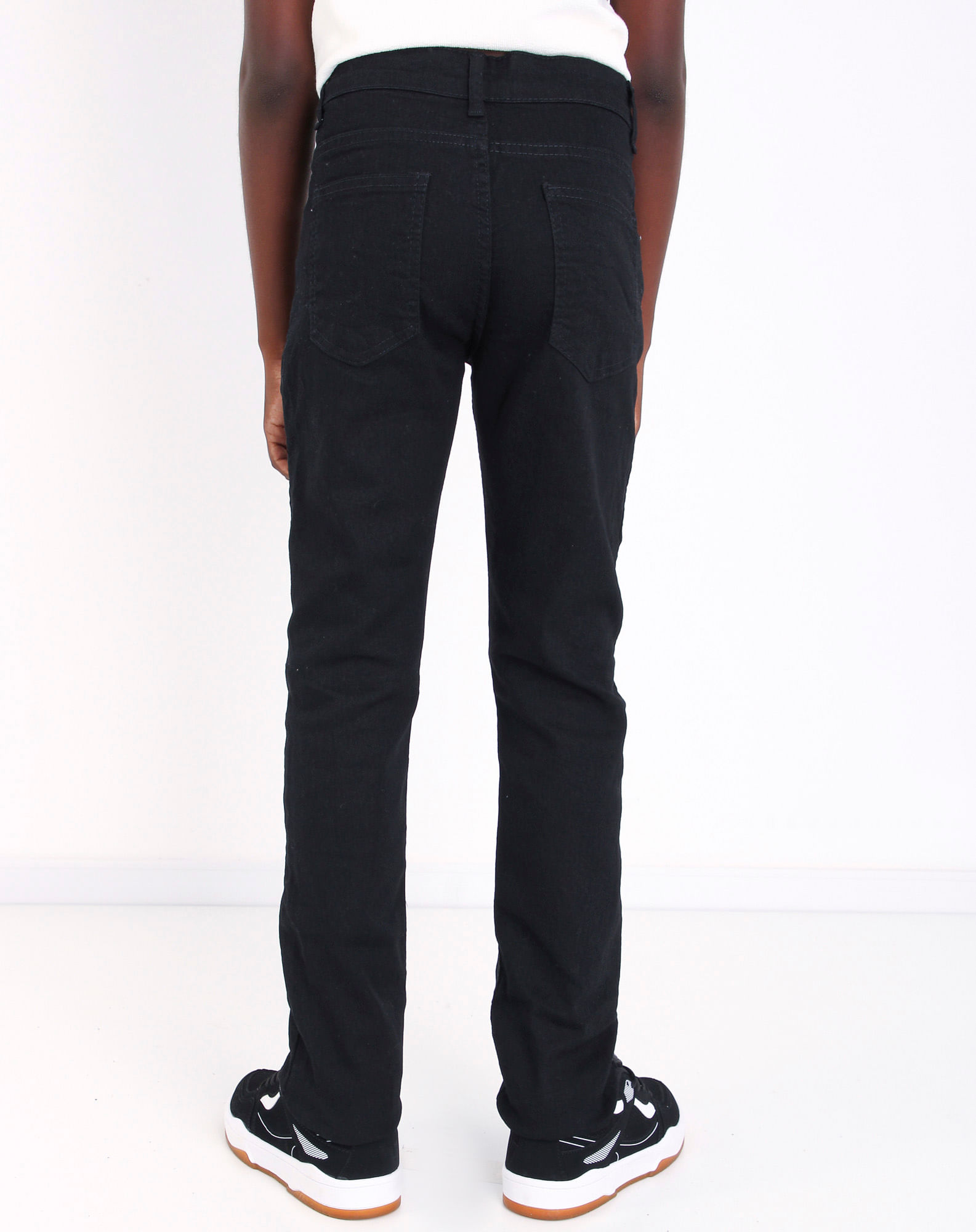698607001 calça jeans black juvenil menino black 10 9b6