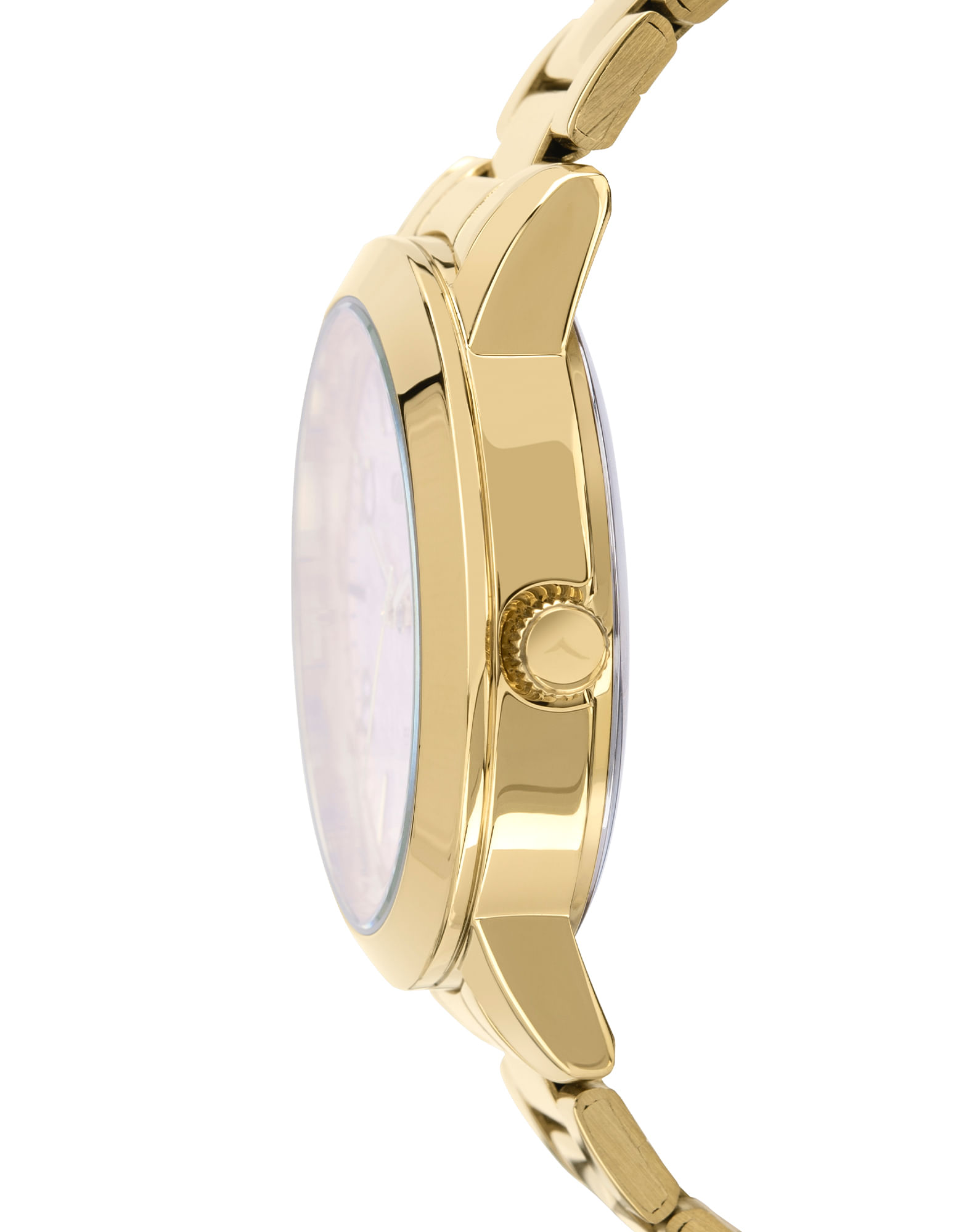 708941001 kit relógio feminino dourado condor + colar e brincos pedrarias dourado u e8b